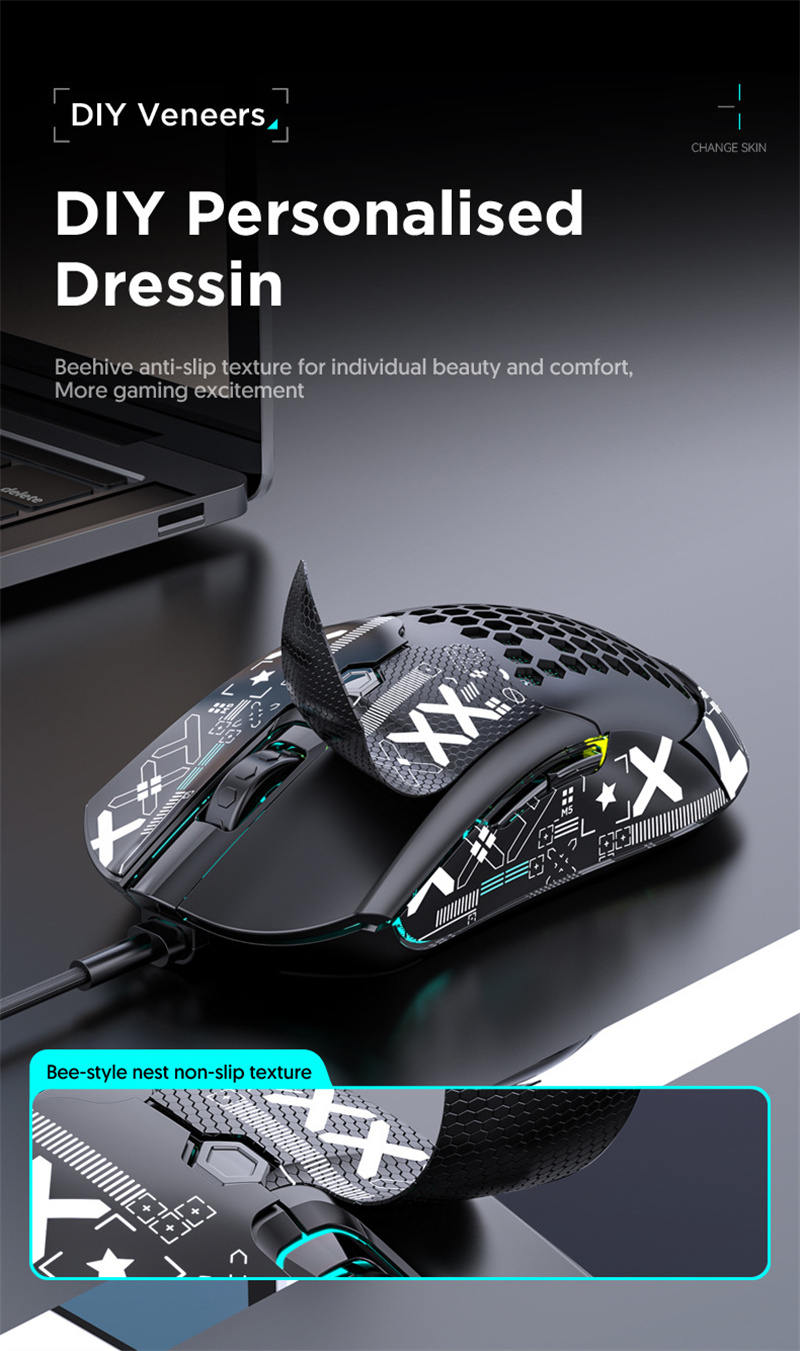 Arrivals M New Lihtweiht Hollow Professional Wired Gamin Mouse RGB Lihtin PAW Game Chip Supports ro ouse_voghion.com