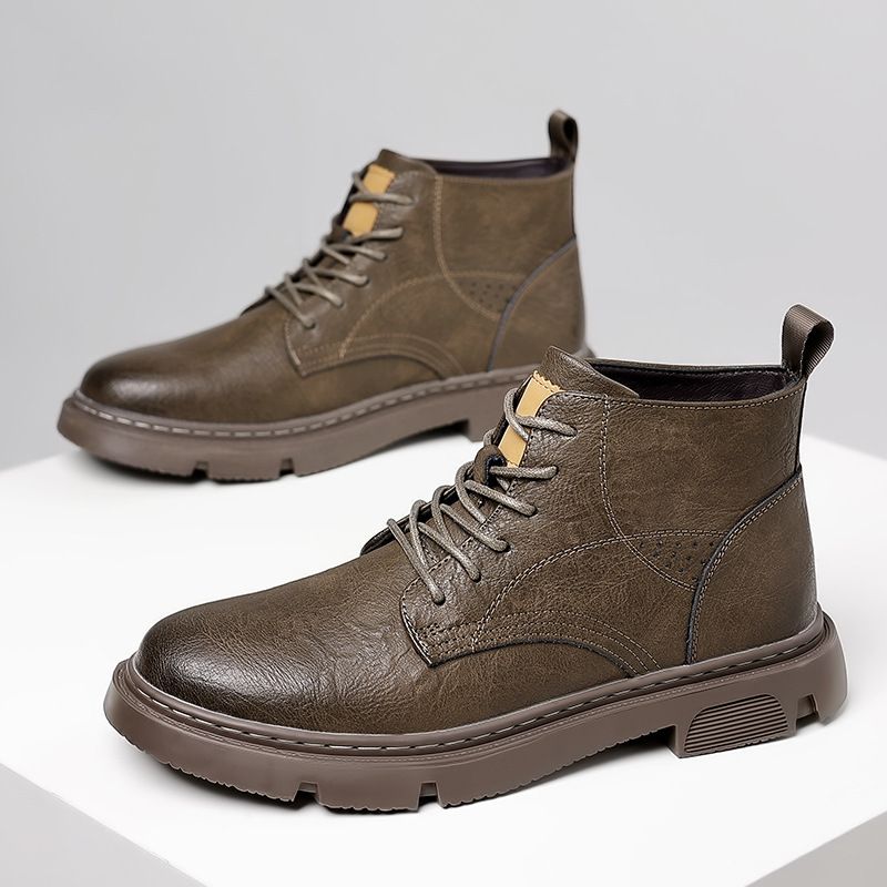 European Warm Series 2025 Autumn Winter New Martin Versatile Trendy Casual Short British Style Men's Boots_voghion.com
