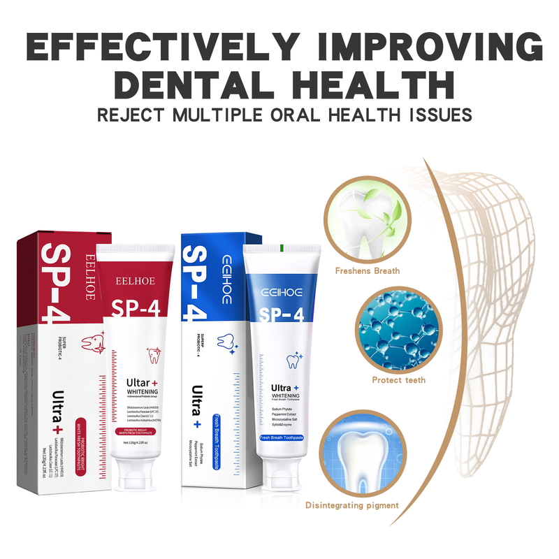 EELHOE probiotic whitening toothpaste for cleaning teeth, refreshing breath, protecting gums, and caring oral 2024_voghion.com