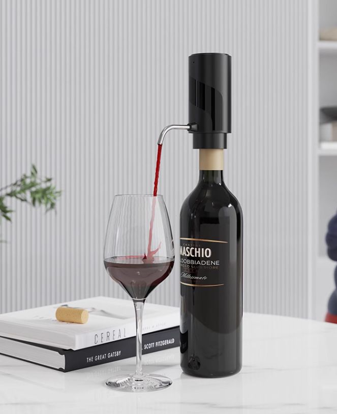 Nouveau modèle de distributeur automatique de pression d'air, décanteur à usage domestique, pompe électrique de style européen, verseur de vin_voghion.com