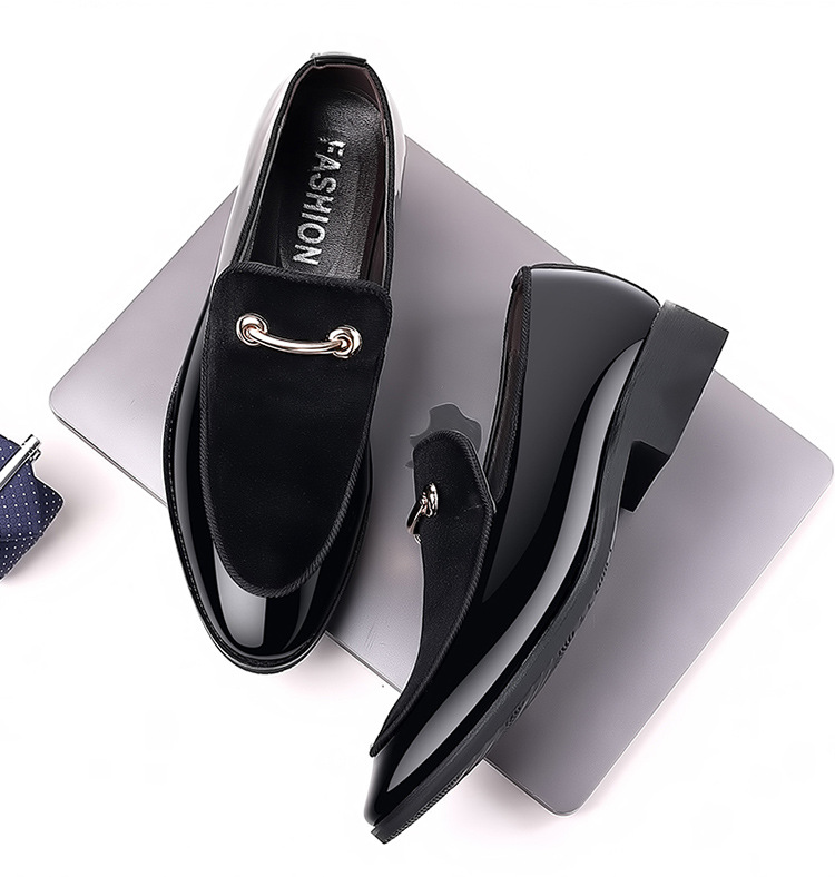 Men Shoes Mens Formal Dress Business Shoes Patent Leather Breathable Classic Slip On _voghion.com