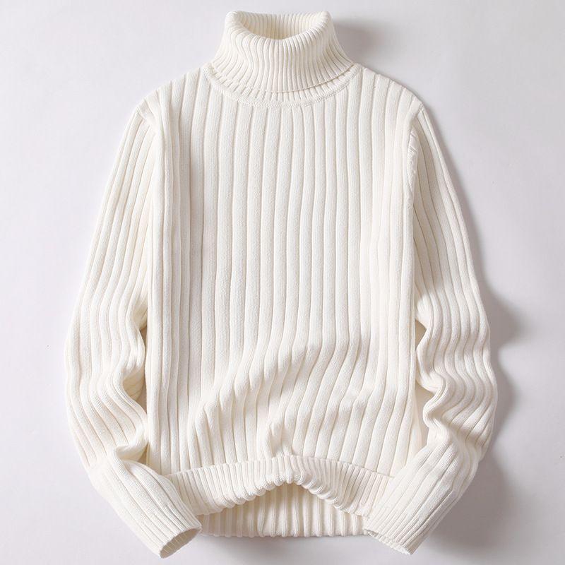 Herrenbekleidung Einfarbiger, gedrehter Rollkragenpullover für Herren, verdickter Herbst- und Winterpullover, vielseitiger Herrenpullover, Unterhemd, Herrenpullover, modisch_voghion.com