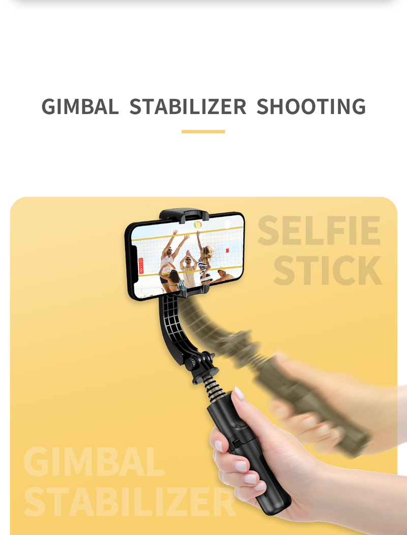 Universalledstabilisator med expanderbar trådlös selfiestick och stativ multifunktionell fjärrkontroll för_voghion.com