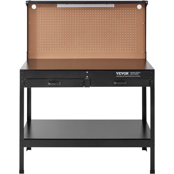 Workbench A3 Steel Work Bench For Garage Max. 1500W Heavy Duty Workbench 220lbs Weight Capacity 0.47' Bench Top Thickness Hardwood Workbench 1.5m C_voghion.com