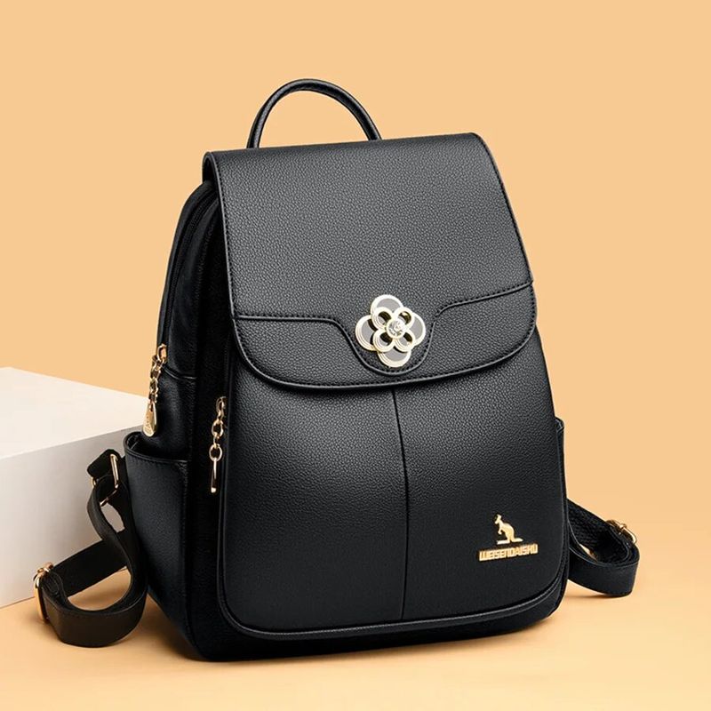 Zaino in vera pelle da donna Borsa a tracolla femminile di moda Sac a Dos Zaino da donna Mochilas Borse da scuola per adolescenti_voghion.com