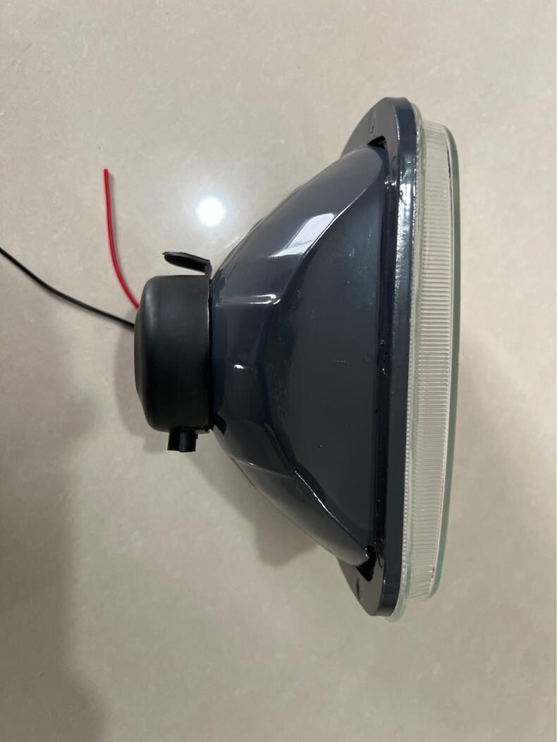 7" Inch 7x5 Square Headlight 6052 Glass Clear Lens Dia Cut White Lamp For H4/P43 Bulb OBD2 Car Accessories_voghion.com