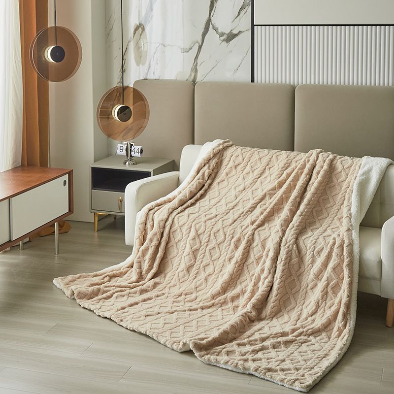 Double-layer thickened Tower velvet blanket lambswool sofa blanket office nap air conditioning children's blanket quilt cover_voghion.com