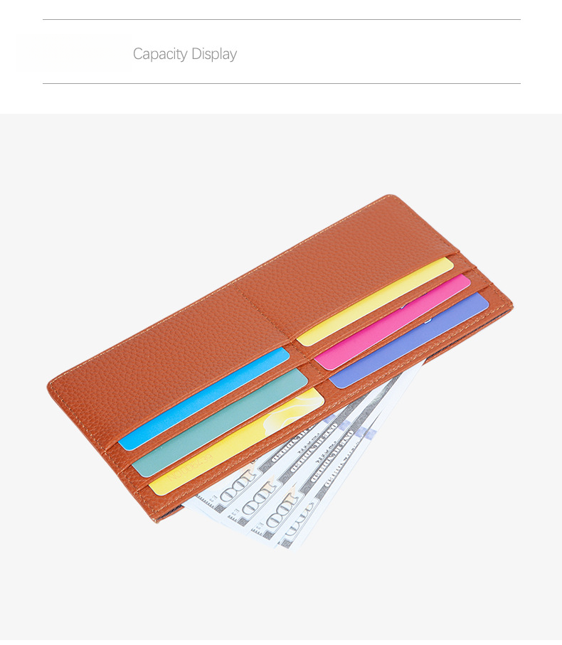 Cartera minimalista nueva con tarjetero integrado con sensación de cuero auténtico y clip para billetes con múltiples posiciones para tarjetas Cartera japonesa de moda con cremallera cero_voghion.com