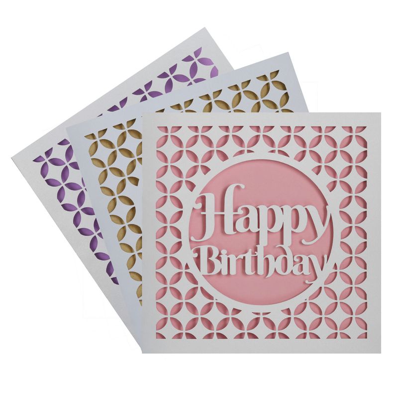 Lillian Factory In-Stock Party Invitation Cutout Paper Window Flower Happy Birthday Greeting Card Export Wholesale_voghion.com
