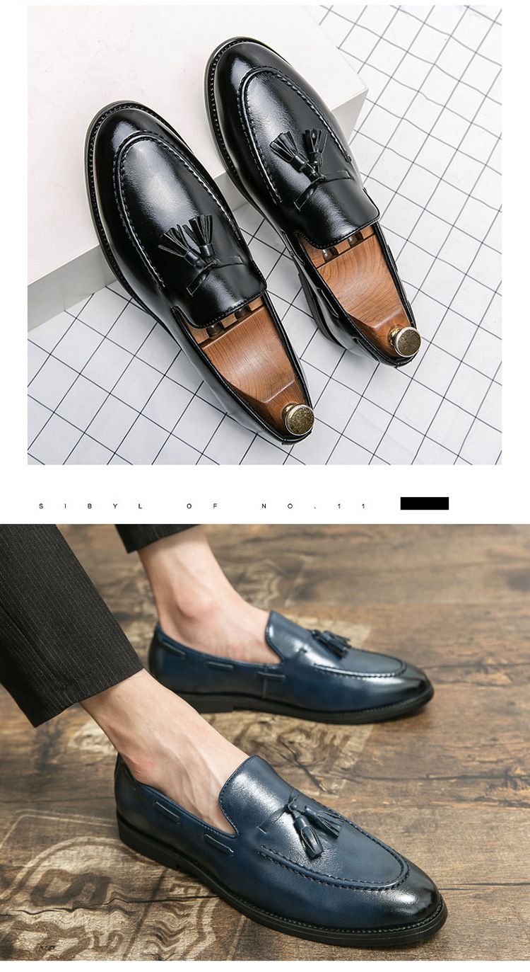 Cross-border Large Size 46 Summer New Men's Casual Fashion Tassel Small Leather Shoes_voghion.com
