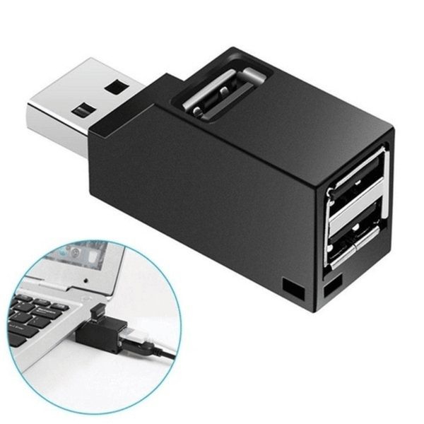 Mini Tragbare Aluminium Legierung USB 3,0 3-Port Splitter Inline USB HUB Expansion Hub_voghion.com