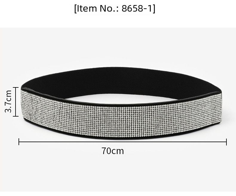 Cintura elastica con strass intarsiati e diamanti a tutto tondo, alla moda, da donna, con coprivita in cristallo, con diamanti scintillanti_voghion.com