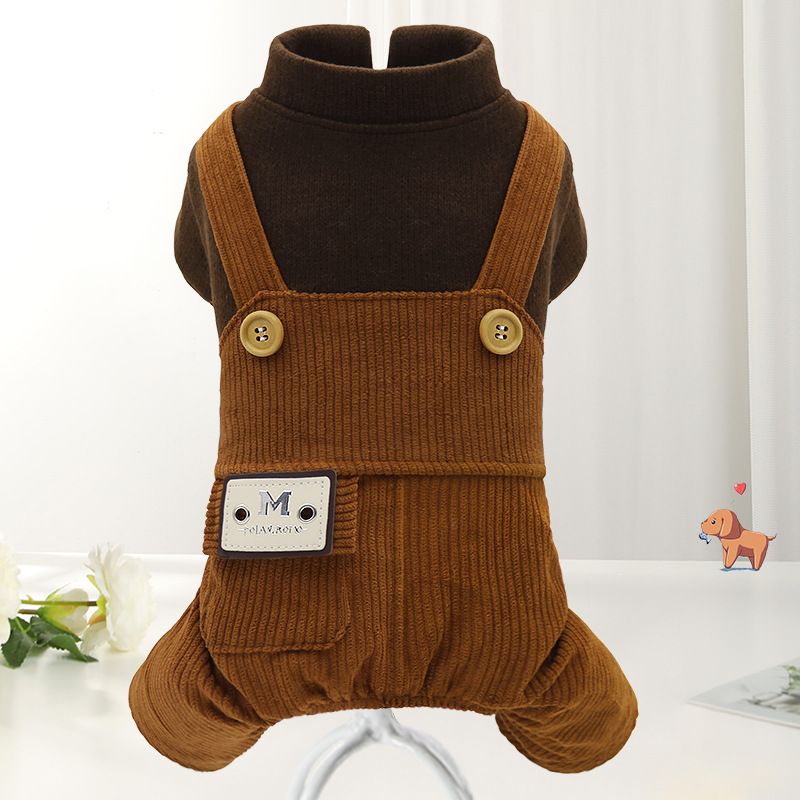 Huisdier Hond Nieuwe Stijl Label Decoratie Harnas Teddy Bichon Kat Lente Herfst Winter Verdikt Gebreid Viervoeter Kleding_voghion.com