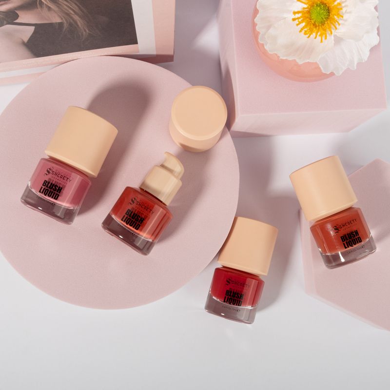 Rubor líquido Blush Press de cuatro colores para labios y mejillas, de doble uso, hidratante, contorno natural, iluminador._voghion.com