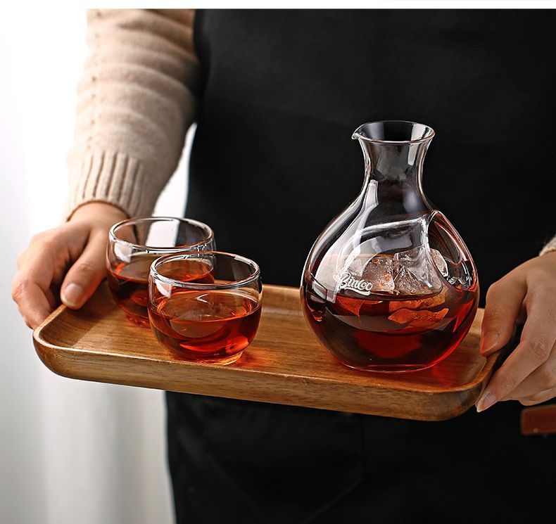 Bincoo Glass Coffee Home Sharing Latte Iced American Cold Brew Pour Over Pot Set_voghion.com