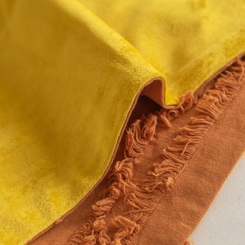 Asciugamano da letto in cotone e lino jacquard tinta unita nordico per hotel, casa, hotel, bandiera da letto_voghion.com