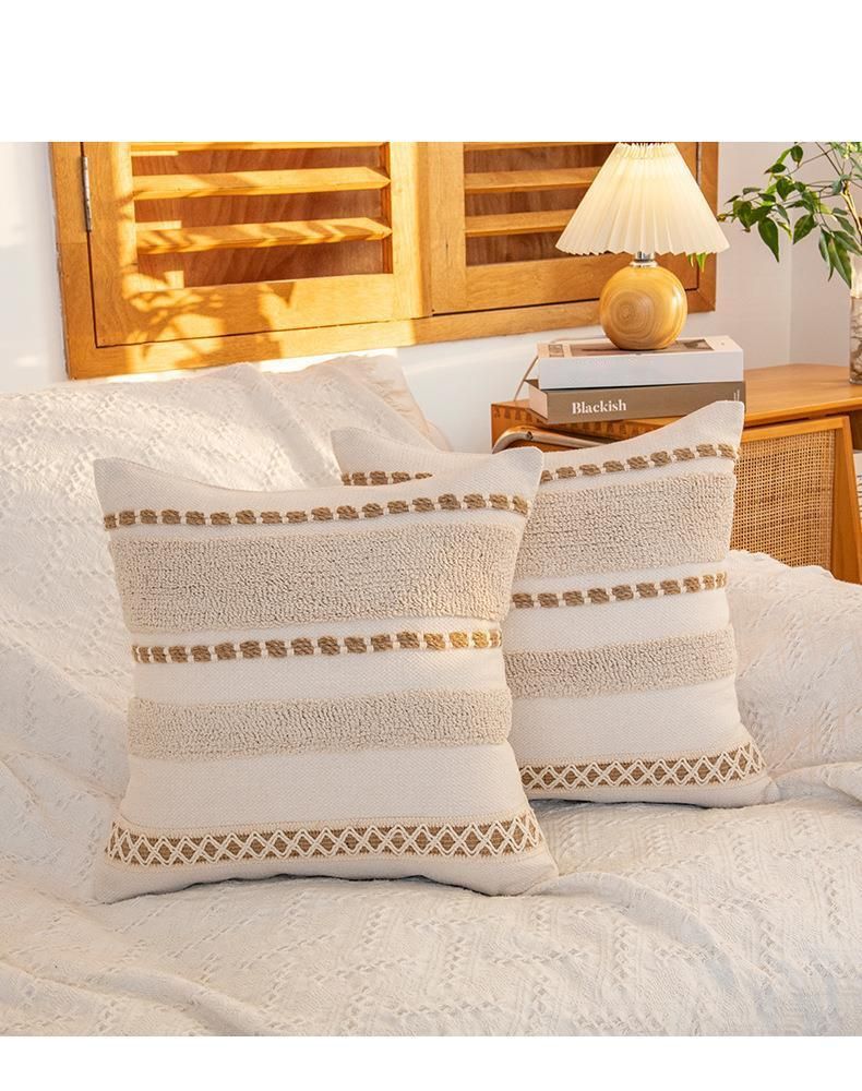 Cuscino trapuntato bohémien fatto a mano 2025, per divano, federa per cuscino decorativo per la casa_voghion.com