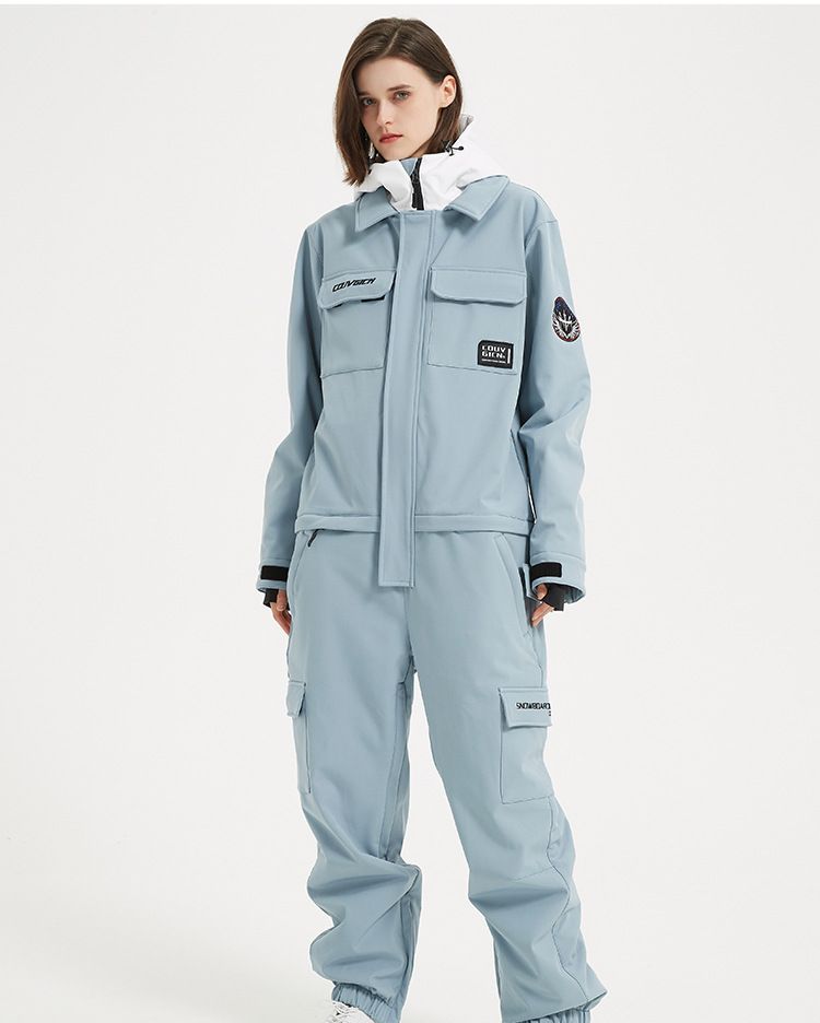 Unisex One-Piece Ski Suit – Windproof & Waterproof Snowboarding Jumpsuit For Couples & Solo Riders | Thermal Winter Sports Gear For Men & Women_voghion.com