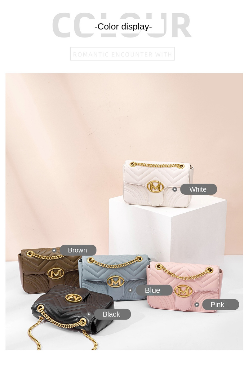 Designer Nuovo originale Lettere di tendenza della moda Squisita catena per il tempo libero Atmosferica Borsa da donna con tracolla a tracolla lombarda da donna_voghion.com