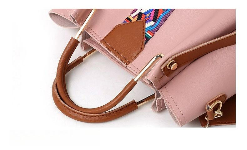 Fashion Women's Bag Webbing Portable Four-piece Mother And Child Bag Versatile Single Shoulder Oblique Span Portable Large Bag_voghion.com