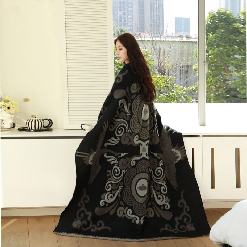 2024 Coperta copridivano per pisolino da ufficio in feltro di fascia alta in stile cinese di design cinese_voghion.com