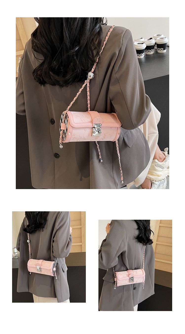 Nuova borsa a cilindro con catena squisita Moda da donna Versatile monospalla a tracolla Pendolarismo sotto le ascelle di alta qualità_voghion.com