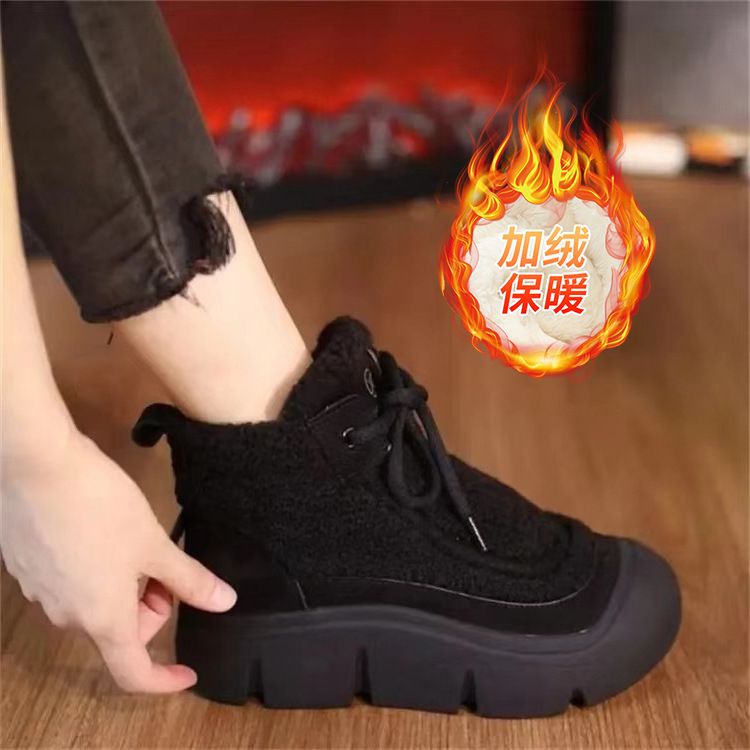 Nuove scarpe invernali in pile, spesse, calde, in cotone, suola morbida, leggere e traspiranti, stivali da neve per donna_voghion.com