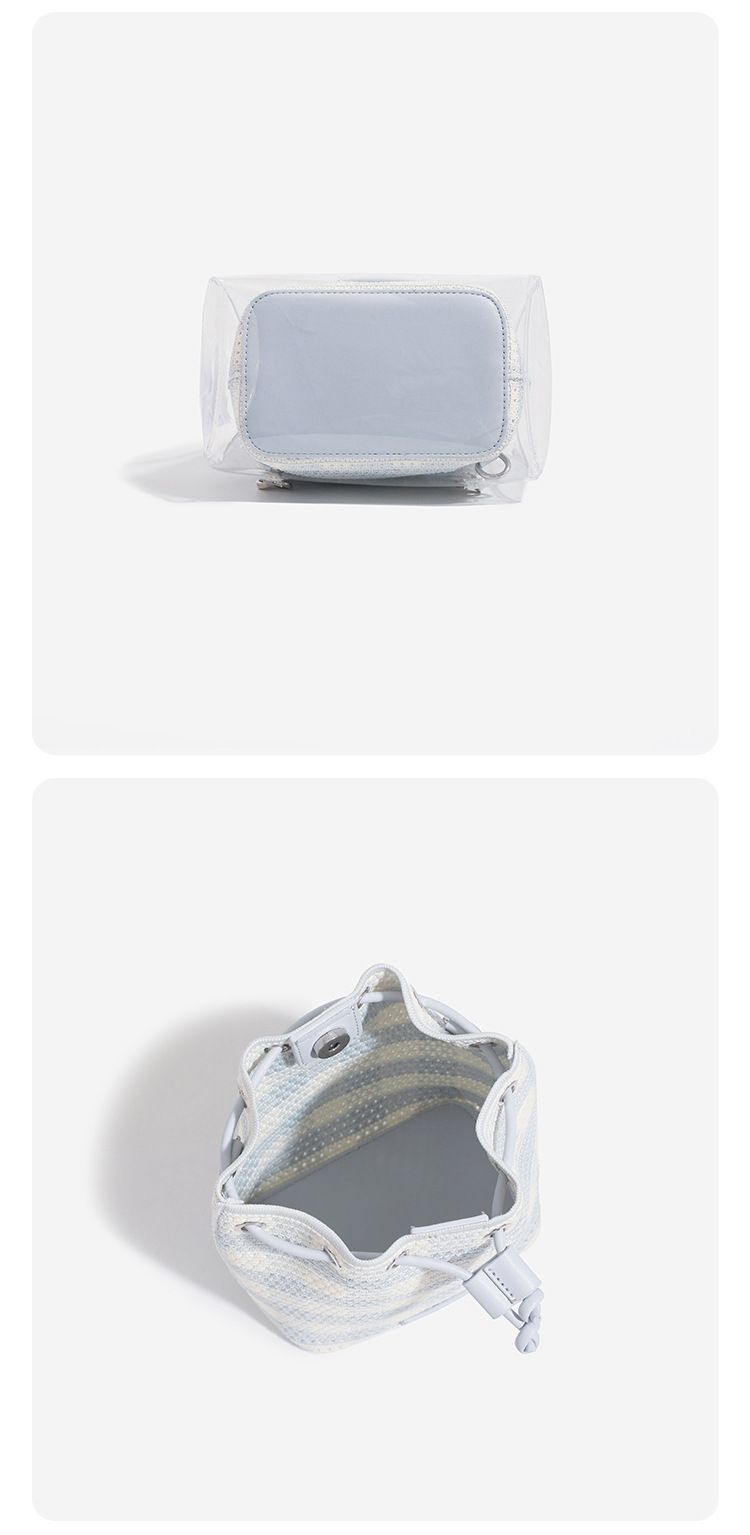 Borsa intrecciata 2025 Estate Nuova Borsa a tracolla trasparente cava Borsa da spiaggia di perle Moda Centinaia Casual Quotidiano Semplice Pendolare_voghion.com