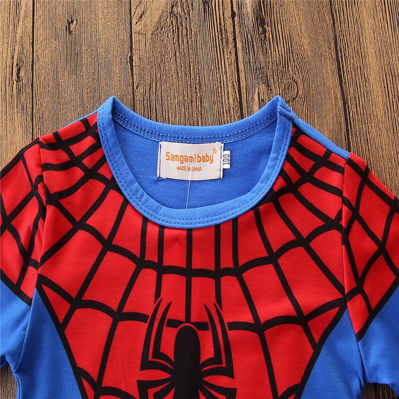 Ropa infantil de primavera y otoño para niños, conjunto de pijama de 2 piezas para fiesta de Halloween, traje de casa con forma de héroe_voghion.com