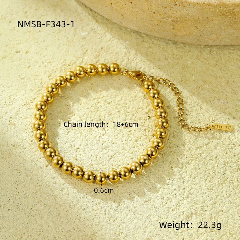 Pulsera de acero de titanio para mujer INS, chapada en oro de 18 quilates, con incrustaciones de circonitas, elegante y versátil, ideal para apilar._voghion.com