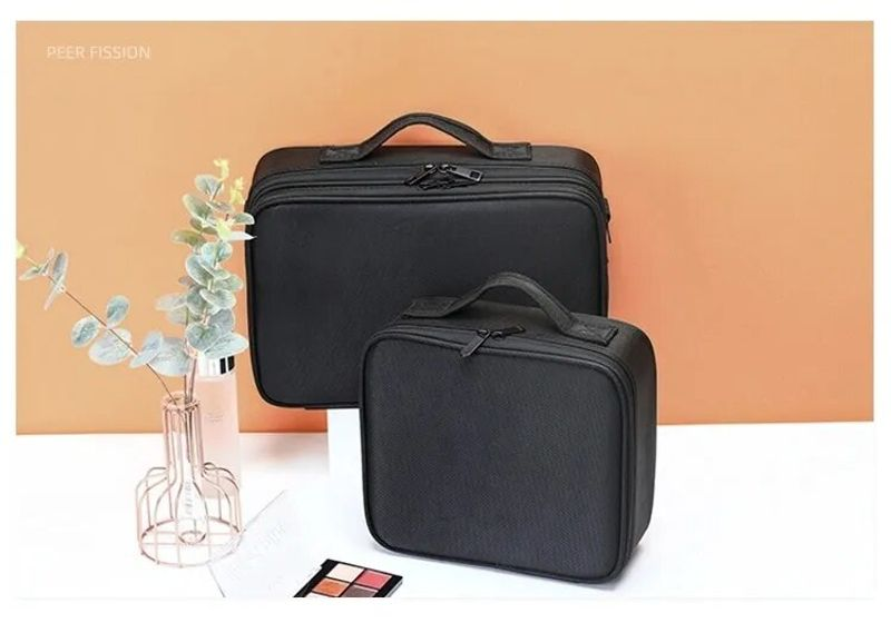Neue Oxford-Stoff-Make-up-Tasche mit großem Fassungsvermögen und Fächern für Damen, Reise-Kosmetiketui_voghion.com