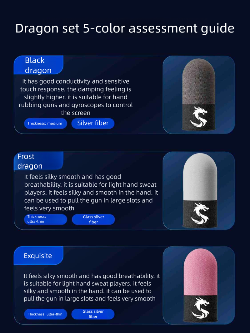 Maniche per dita da gioco Skeleton Dragon Special E-Sports Anti-sudore Anti-scivolo Sensibili Indistruttibili King PUBG Artifact_voghion.com
