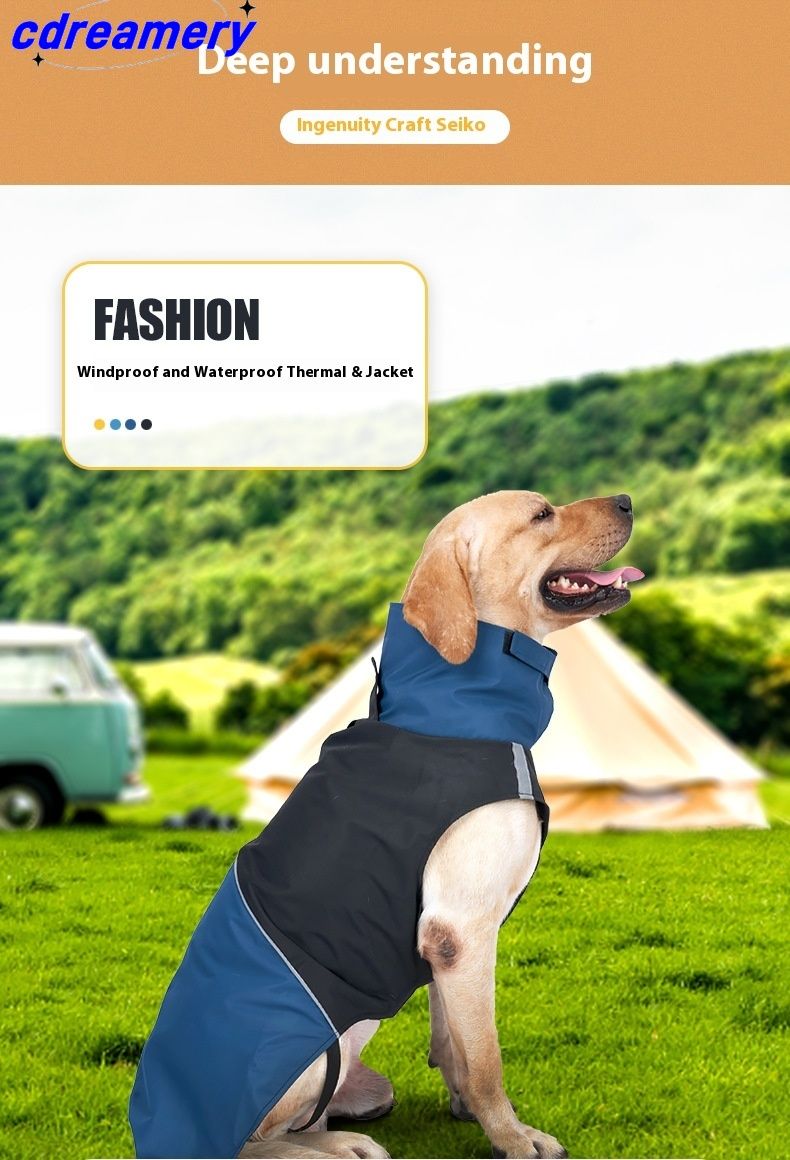 Dog Raincoat, Summer Waterproof And Stain-resistant Dog Suit, Four-legged High-neck Multi-functional Dog Windbreaker_voghion.com