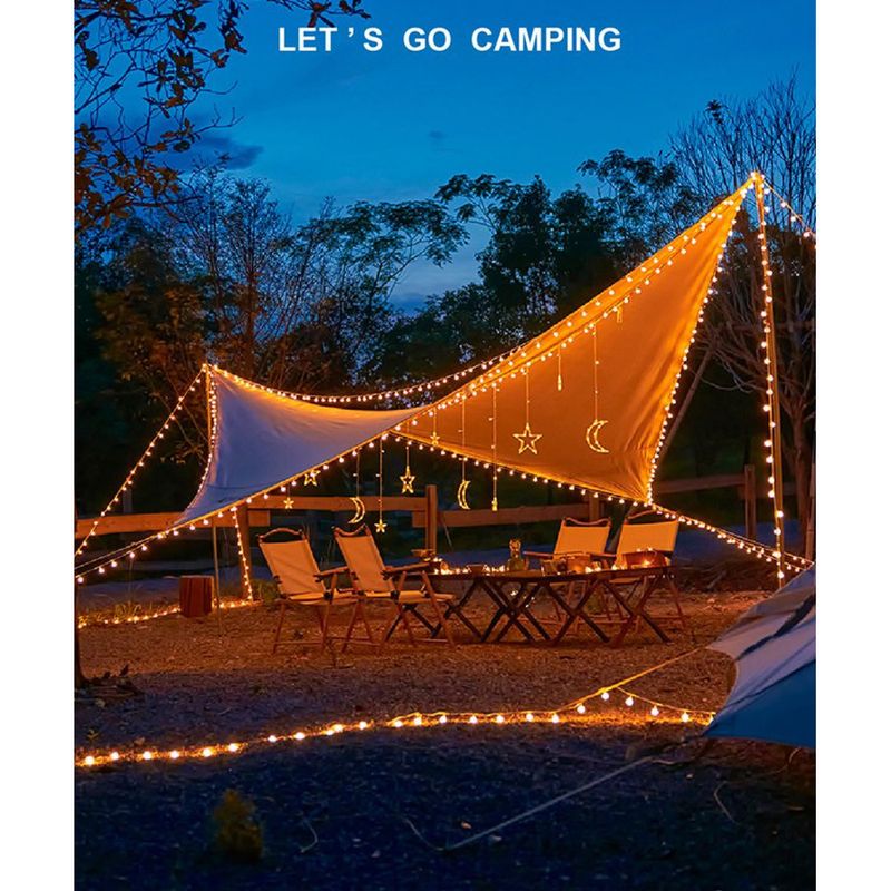 Outdoor Waterproof Solar Small Colorful Flashing String Starry Sky Seven Colors Courtyard Home Camping Decorative_voghion.com