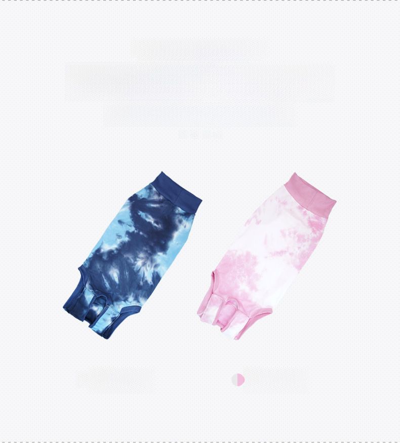 Cross-border dog Post-Operation Anti-licking sterilization clothing weaning clothing large dog breathable belly protection tie-dyed summer dog clothes_voghion.com