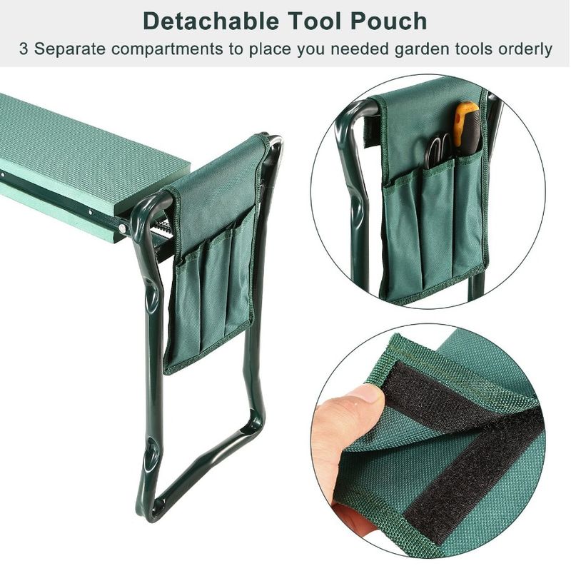 Pouch Gardener Pad Portable Cushion Kneeling Garden Kneeler With Tools Foldable Soft Seat_voghion.com
