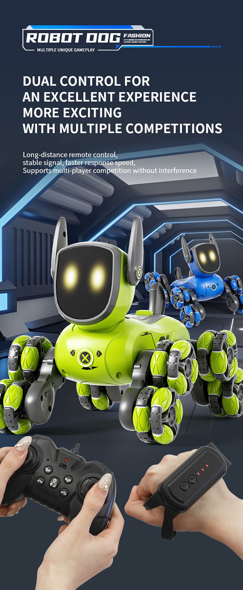 Spielzeug Spiele Kleine Achtrad-Gestenerkennung Multifunktions-Fernbedienung Stunt-Roboter Hund Kinderspielzeug_voghion.com