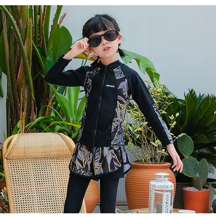 Familienkleidung Familien-Sonnenschutz-Badeanzug, separater, großer, schmaler Surf-Neoprenanzug_voghion.com