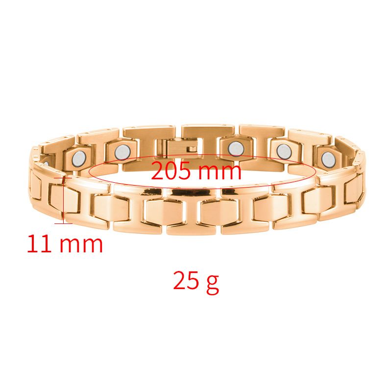 Brățară magnetică de terapie pentru sănătate, cu magnet detașabil, din piatră de titan pur, echilibru energetic_voghion.com