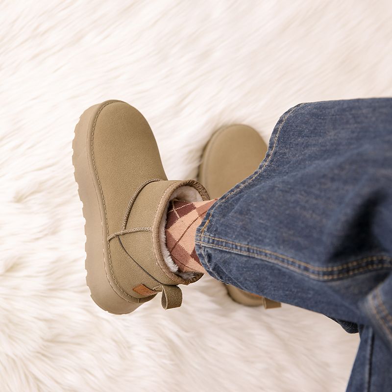 Snow Boots Women 2024 Winter New Women's Shoes Short Tube Warm Cotton Shoes Plus Velvet Thick Shoes Women's Boots_voghion.com