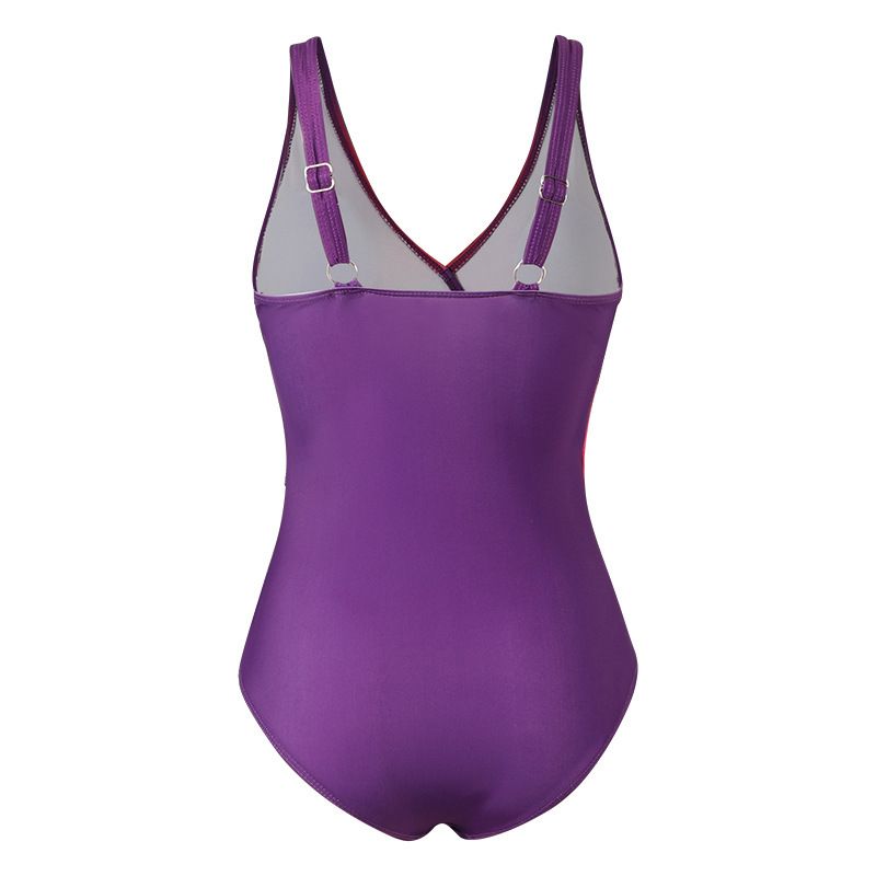 Vêtements pour femmes Nouveau maillot de bain Bikini Arc-en-ciel dégradé de couleurs Grosse femme Grande taille Grosse femme Maillot de bain une pièce Bikini_voghion.com