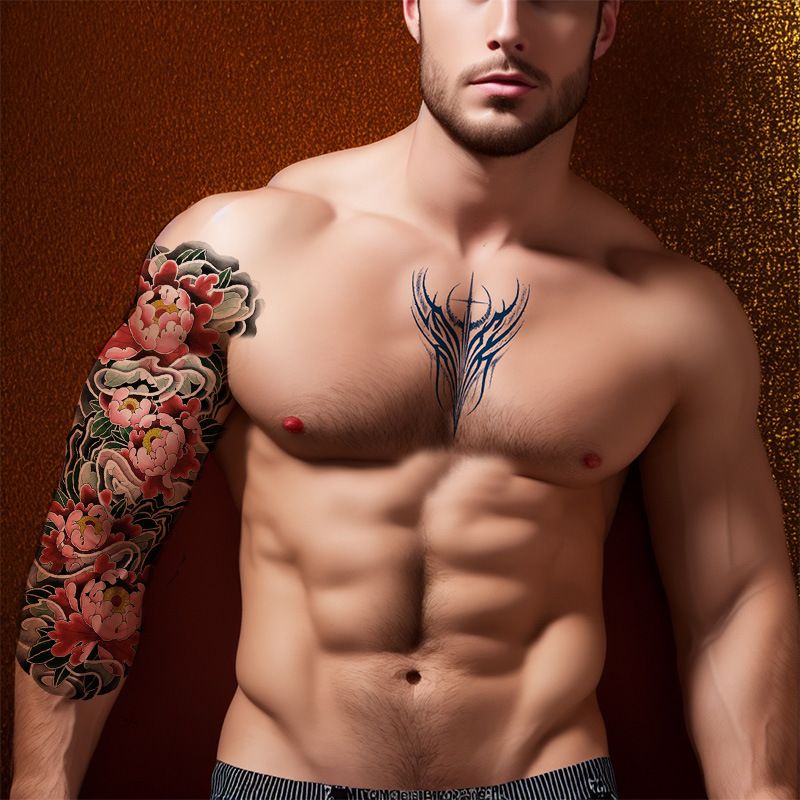 Autocollant de tatouage imperméable pour bras complet tendance_voghion.com