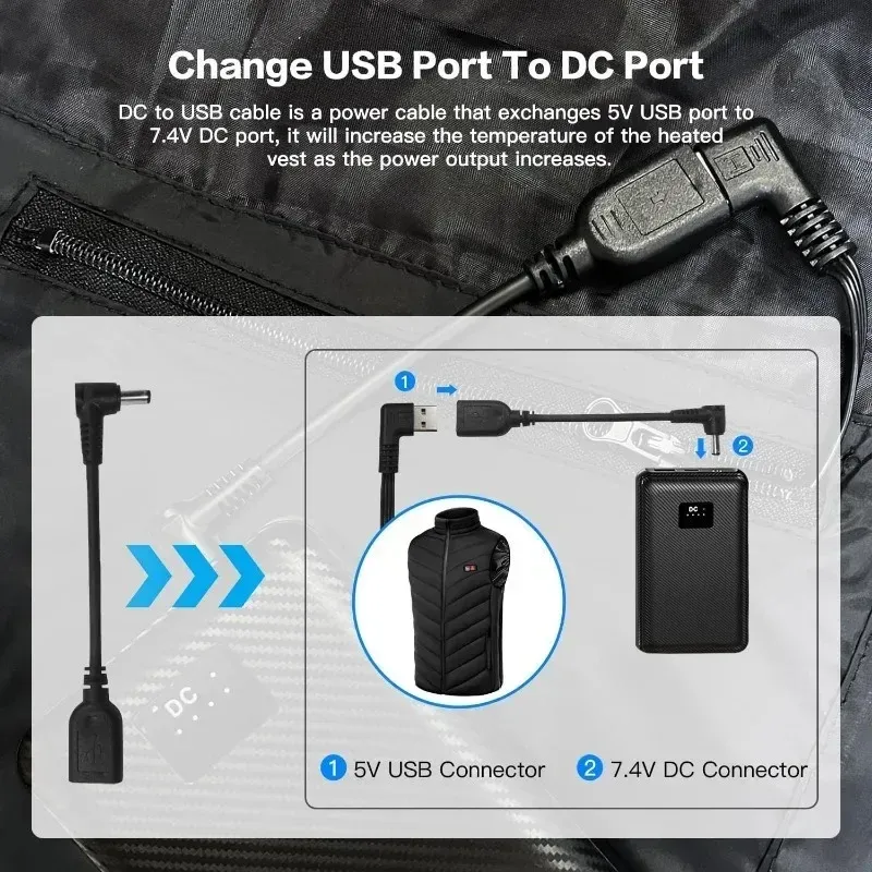 30000mAh Tragbare Powerbank Mobile Versorgung Für Weste Jacke Handschuhe Elektrische Heizung Ausrüstung DC Power Bank_voghion.com