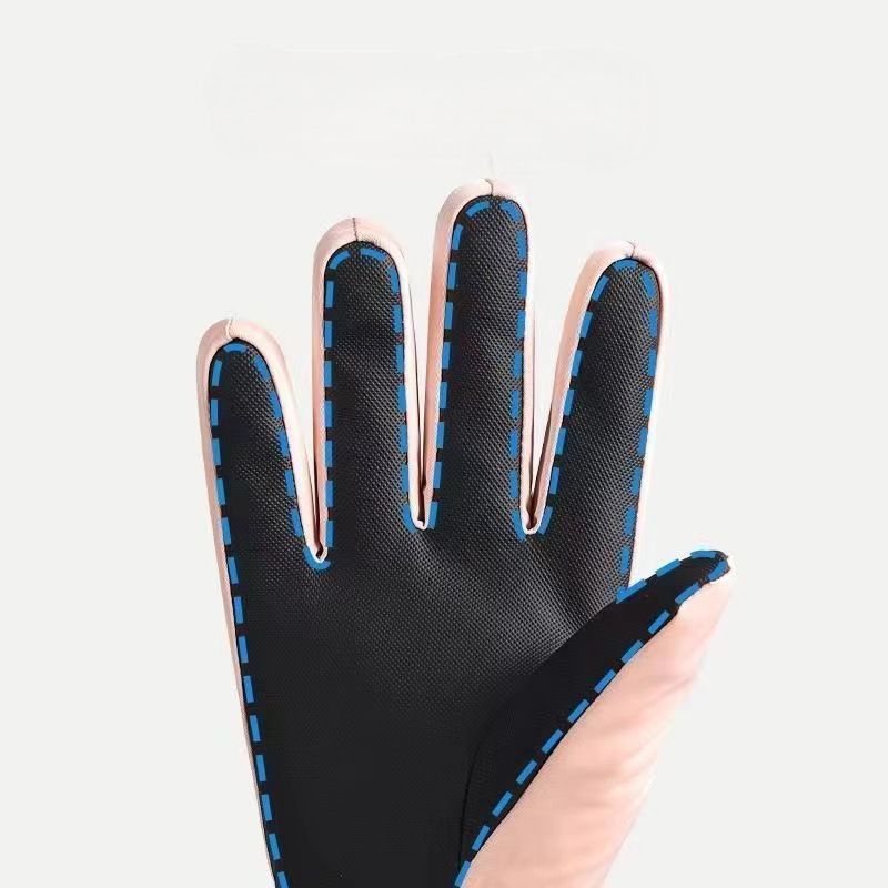 Luvas de ciclismo ao ar livre, à prova de vento, forradas com lã, quentes, resistentes à água e com tela sensível ao toque, para esqui, para homens e mulheres_voghion.com