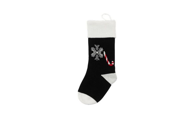 Plush Decorative Knitted Christmas Socks Pendant Cane Candy Snowflake Gift Bag_voghion.com
