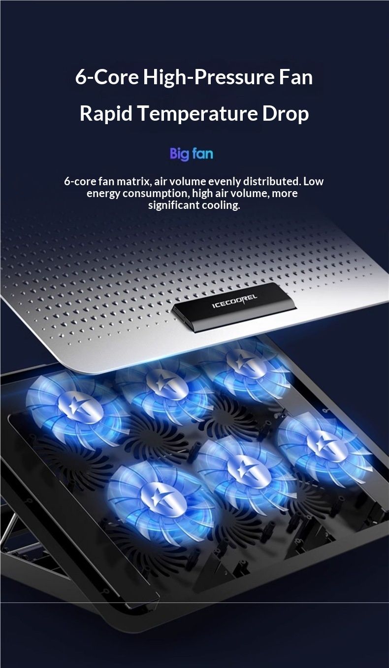 NeoGear Laptop Pad Base 14 pollici Supporto per ventola di raffreddamento per computer portatile Supporto in lega di alluminio Supporto per acqua_voghion.com