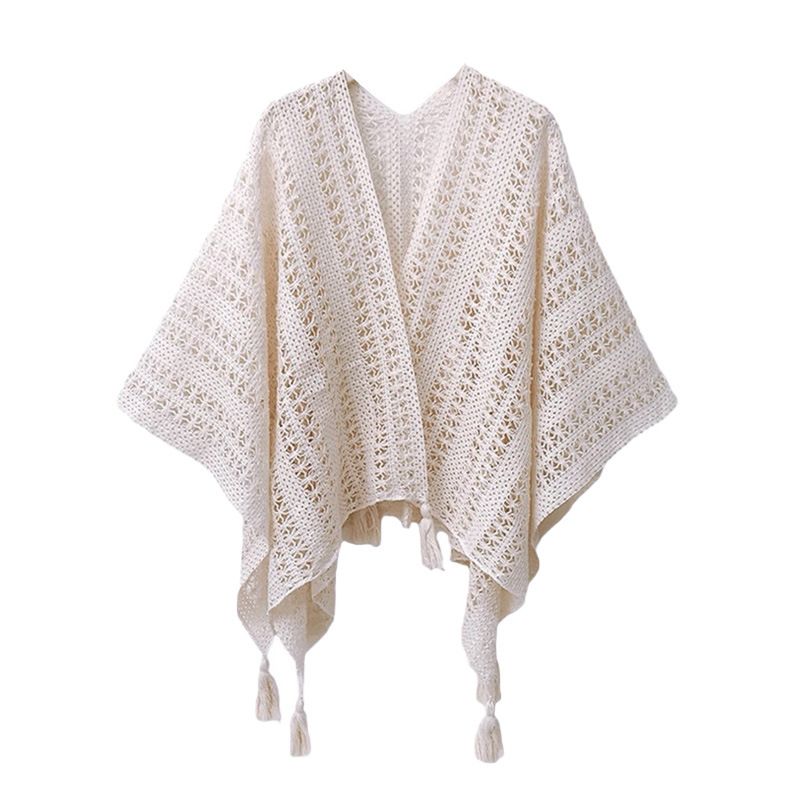 spring And Summer Thin Openwork Dress, Large Shawl, Women's Ethnic Cloak_voghion.com
