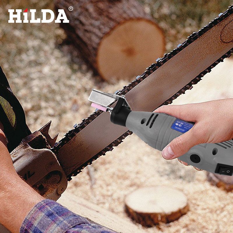 2-in-1 Chainsaw Sharpener & Tool Grinding Attachment – Precision Angle Grinder Accessory For Blades, Knives & DIY Tools_voghion.com