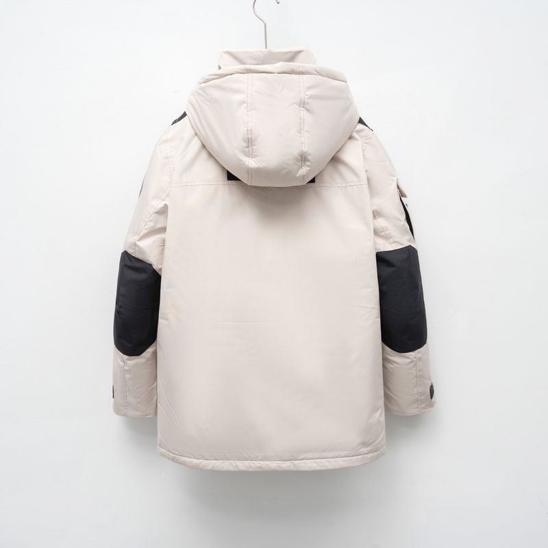 Unisex Clothing down jacket hooded thickened workwear parka down jacket _voghion.com