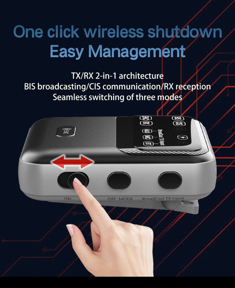 Auracast Audio LE AUDIO 150m Distance Bluetooth Broadcast One-to-Many Open System_voghion.com